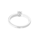 Lab Grown Round Cut Diamond 0.55Ct Solitaire 14K Fine Gold Ring