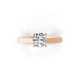 14K Fine Gold Round Solitaire Ring Lab Grown Diamond 0.75Ct
