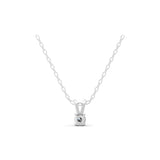 0.25Ct Round Cut Lab Grown Diamond Solitaire Pendant 14K Fine Gold Necklace