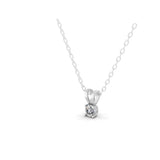0.25Ct Round Cut Lab Grown Diamond Solitaire Pendant 14K Fine Gold Necklace