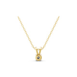 Lab Grown Round Cut Diamond 0.50Ct 14K Gold Solitaire Pendant Necklace