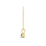 Lab Grown Round Cut Diamond 0.50Ct 14K Gold Solitaire Pendant Necklace