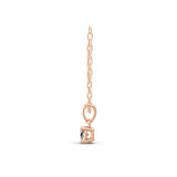 0.25Ct Round Cut Lab Grown Diamond Solitaire Pendant 14K Fine Gold Necklace