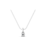 Lab Grown Round Cut Diamond 0.50Ct 14K Gold Solitaire Pendant Necklace