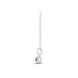 Lab Grown Round Cut Diamond 0.50Ct 14K Gold Solitaire Pendant Necklace