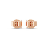 0.50Ct Lab Grown Diamond Square Cut Solitaire Stud Earrings 14K Fine Gold