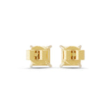 Square Cut 1.00Ct Solitaire Stud Earrings Lab Grown Diamond 14K Fine Gold