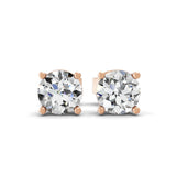 0.70Ct Lab Grown Diamond Round Cut Solitaire Stud Earrings 14K Fine Gold
