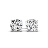 0.70Ct Lab Grown Diamond Round Cut Solitaire Stud Earrings 14K Fine Gold