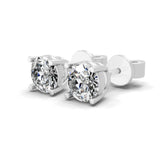 0.70Ct Lab Grown Diamond Round Cut Solitaire Stud Earrings 14K Fine Gold
