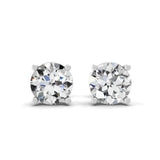 Lab Grown Round Diamond Solitaire 14K Fine Gold 1.50Ct Stud Earrings