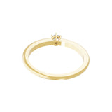 0.10Ct Lab Grown Diamond Round Cut Solitaire Ring 14K Fine Gold