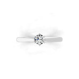 Round Solitaire 14K Fine Gold Lab Grown Diamond Ring 0.25Ct
