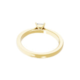 0.40Ct Lab Grown Diamond Square Cut Solitaire Ring 14K Fine Gold