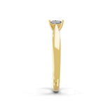 0.40Ct Lab Grown Diamond Square Cut Solitaire Ring 14K Fine Gold