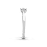 Square Solitaire 14K Fine Gold Lab Grown Diamond Ring 0.50Ct