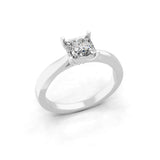 14K Fine Gold Square Solitaire Ring Lab Grown Diamond 1.00Ct