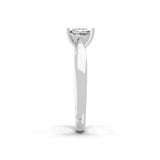 14K Fine Gold Square Solitaire Ring Lab Grown Diamond 1.00Ct