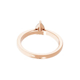 14K Fine Gold Pear Solitaire Ring Lab Grown Diamond 0.75Ct