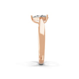 Solitaire Lab Grown Pear Cut Diamond Ring 1.25Ct 14K Fine Gold