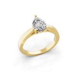 1.90Ct Lab Grown Diamond Pear Cut Solitaire Ring 14K Fine Gold
