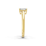 Lab Grown Emerald Cut Diamond 0.50Ct Solitaire 14K Fine Gold Ring
