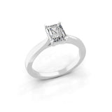 1.00Ct Lab Grown Diamond Emerald Cut Solitaire Ring 14K Fine Gold
