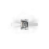 1.00Ct Lab Grown Diamond Emerald Cut Solitaire Ring 14K Fine Gold