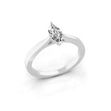 Marquise Solitaire 14K Fine Gold Lab Grown Diamond Ring 0.50Ct