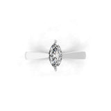 Marquise Solitaire 14K Fine Gold Lab Grown Diamond Ring 0.50Ct