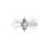 Lab Grown Marquise Cut Diamond 0.75Ct Solitaire 14K Fine Gold Ring