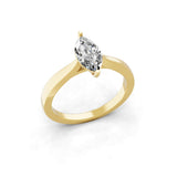 14K Fine Gold Marquise Solitaire Ring Lab Grown Diamond 1.00Ct