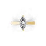 14K Fine Gold Marquise Solitaire Ring Lab Grown Diamond 1.00Ct