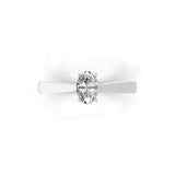 14K Fine Gold 0.50 Ct Lab Grown Diamond Oval Cut Solitaire Ring