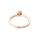 Solitaire Lab Grown Oval Cut Diamond Ring 0.75Ct 14K Fine Gold