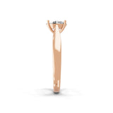 Solitaire Lab Grown Oval Cut Diamond Ring 0.75Ct 14K Fine Gold
