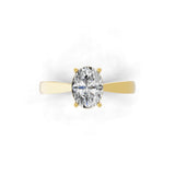 1.25Ct Lab Grown Diamond Oval Cut Solitaire Ring 14K Fine Gold