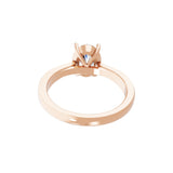 Oval Solitaire 14K Fine Gold Lab Grown Diamond Ring 1.45Ct
