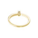 Lab Grown Oval Cut Diamond 0.28Ct Solitaire 14K Fine Gold Ring