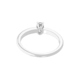 14K Fine Gold Oval Solitaire Ring Lab Grown Diamond 0.50Ct