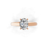 1.25Ct Lab Grown Diamond Oval Cut Solitaire Ring 14K Fine Gold