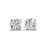 Lab Grown Round Diamond Solitaire 14K Fine Gold 0.70Ct Stud Earrings