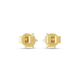 14K Fine Gold Solitaire Round Cut Lab Grown Diamond Stud Earrings 0.70Ct