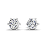 Round Cut 1.50Ct Solitaire Stud Earrings Lab Grown Diamond 14K Fine Gold