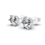Round Cut 1.50Ct Solitaire Stud Earrings Lab Grown Diamond 14K Fine Gold