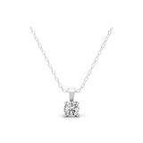 0.50Ct Round Cut Lab Grown Diamond Solitaire Pendant 14K Fine Gold Necklace