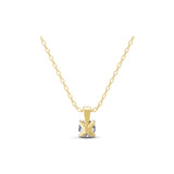 0.50Ct Round Cut Lab Grown Diamond Solitaire Pendant 14K Fine Gold Necklace