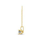 0.50Ct Round Cut Lab Grown Diamond Solitaire Pendant 14K Fine Gold Necklace