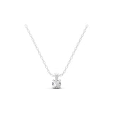 14K Fine Gold Solitaire Lab Grown Round Diamond Pendant Necklace 0.76Ct