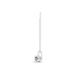 14K Fine Gold Solitaire Lab Grown Round Diamond Pendant Necklace 0.76Ct